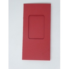 Carte à fenêtre rectangle - Rouge
